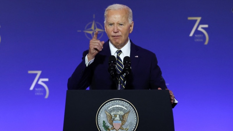 Ukraine will stop Putin, Biden tells NATO in forceful speech