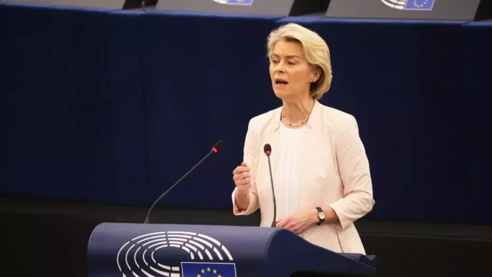 Ursula von der Leyen is re-elected as president of the European Commission