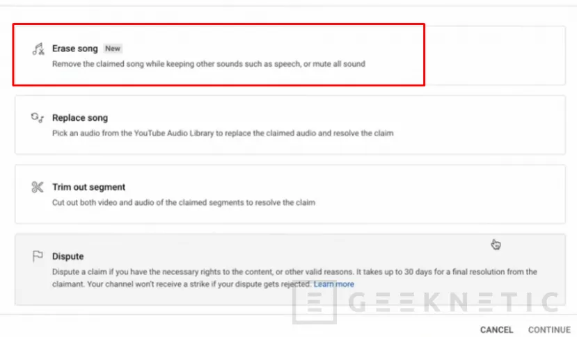 Geeknetic YouTube's AI now allows you to remove copyrighted audio from videos without affecting the rest of the sound 1