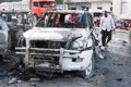 A strong explosion was recorded near a hotel on a beach in Mogadishu, Somalia