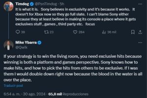 Mike Ybarra believes that exclusives are important