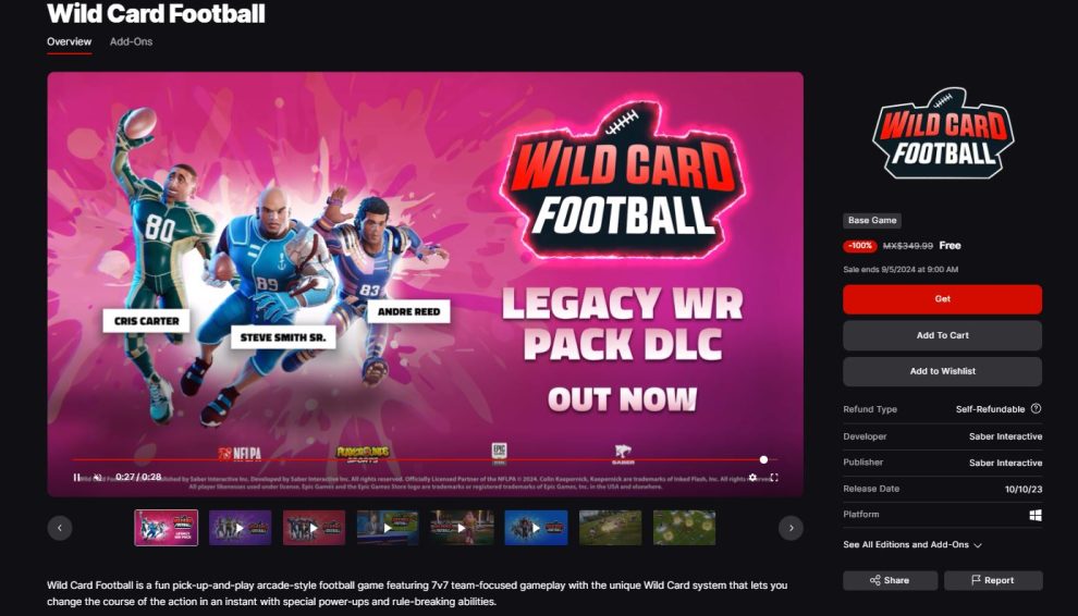 Epic Games Store is giving away Wild Card Football to all players