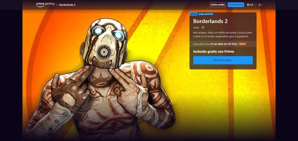 Borderlands 2 is free on Prime Gaming