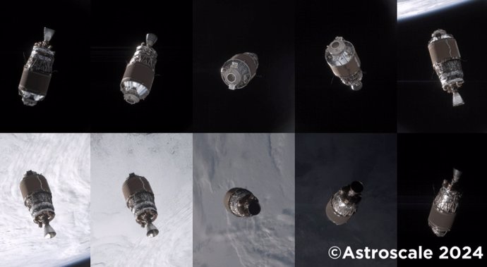 Images of the "flight observation" July 15 by Astroscale's ADRAS-J demonstration satellite