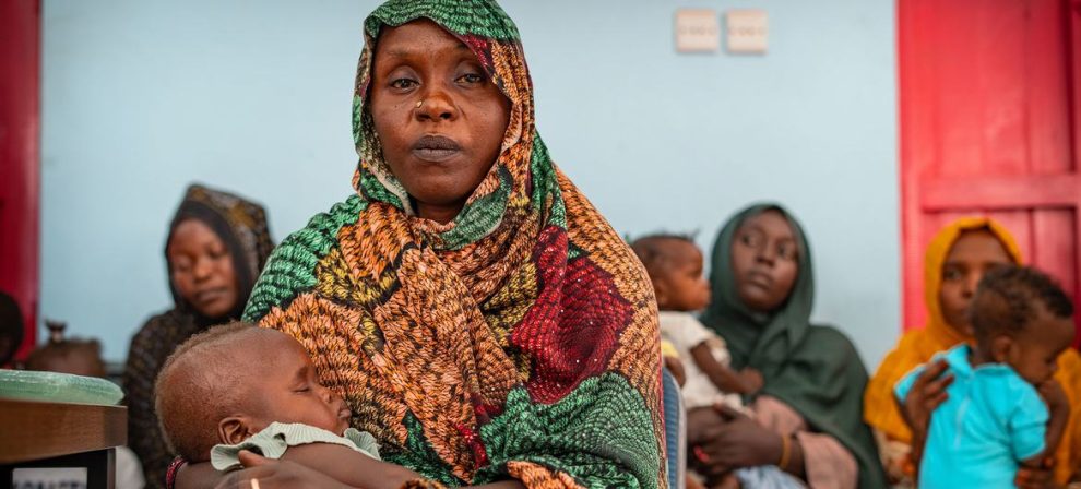 A woman and her daughter at the health centre in the Philippe neighbourhood of Port Sudan.