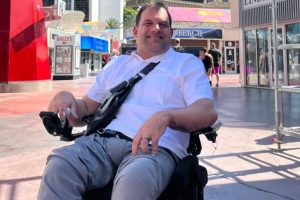 Rodney Hodgins said he wants to use the incident to raise awareness about what disabled people face while flying.