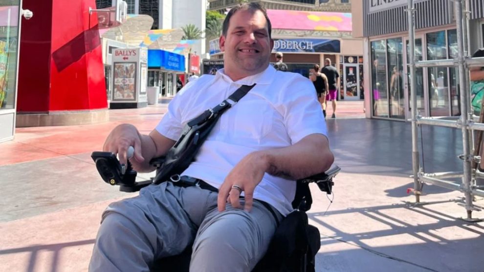 Rodney Hodgins said he wants to use the incident to raise awareness about what disabled people face while flying.