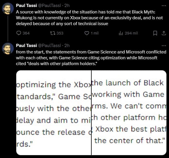 The possible reason for Black Myth: Wukong's absence on Xbox Series X|S