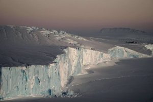 The melting of the Antarctic ice sheet will cause sea levels to rise.