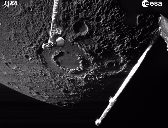 The large Vivaldi crater contains a ring basin filled with peaks