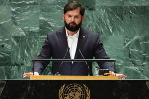 Chilean President Gabriel Boric speaks during the United Nations General Assembly (UNGA) at United Nations Headquarters on September 24, 2024 in New York City. Credit: Michael M. Santiago/Getty Images.