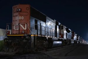 The CN North rail yard is shown Thursday in Vaughan, Canada.