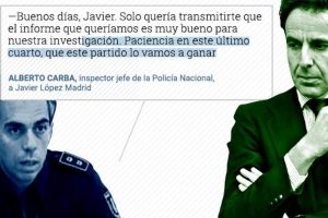 The message to López Madrid from the police officer who was investigating Dr. Pinto for harassment: "We are going to win this match"