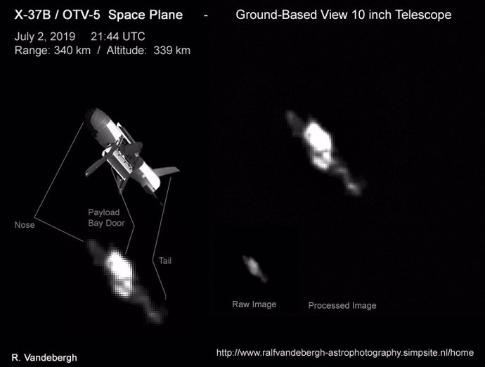 File - Image of the X37B unmanned spacecraft in Earth orbit