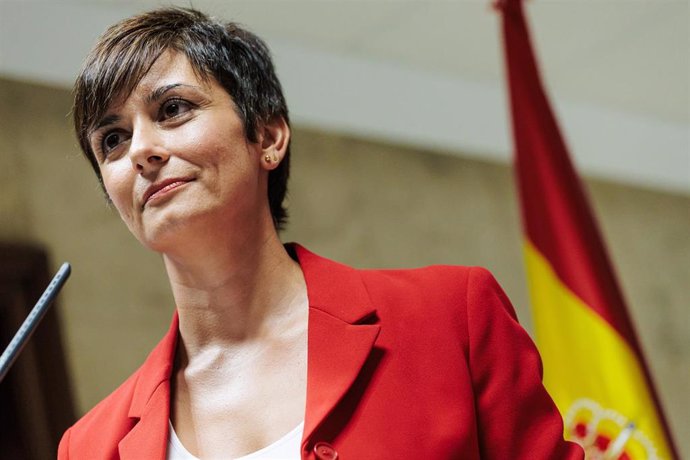 The Minister of Housing and Urban Agenda, Isabel Rodríguez, during a press conference after a meeting, at the headquarters of the Ministry of Housing and Urban Agenda, on September 26, 2024, in Madrid (Spain).