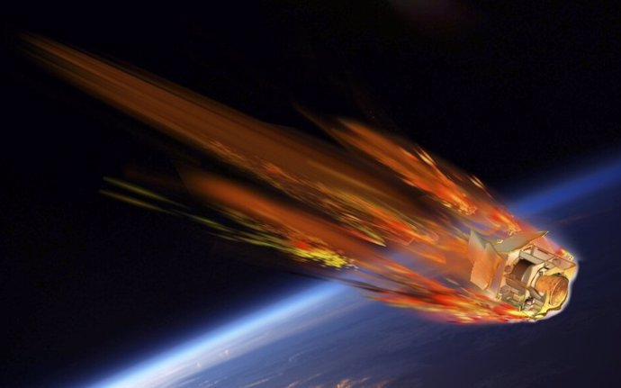 Artist's impression of Draco disintegrating in the atmosphere.