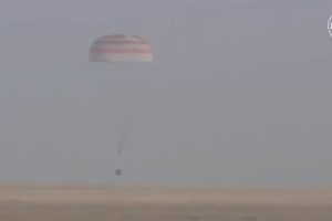 NASA astronaut Tracy C. Dyson, along with Roscosmos cosmonauts Oleg Kononenko and Nikolai Chub, return to Earth after completing their mission to the International Space Station.