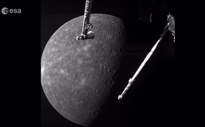 Image from the fourth flyby of Mercury by the BepiColombo mission