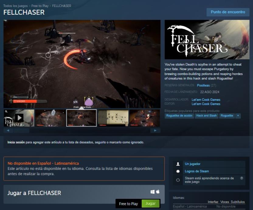 FELLCHASER awaits you for free on Steam