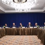 File photo of G7 representatives during a meeting in New York on energy in Ukraine. The meeting was also attended by the Ukrainian foreign minister.