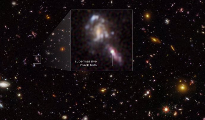 By comparing near-infrared exposures from the Hubble Wide Field Camera 3 taken in 2009, 2012, and 2023, astronomers found evidence of blinking supermassive black holes at the hearts of early galaxies.