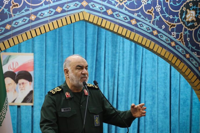 File - Iranian Revolutionary Guard Commander Hosein Salami