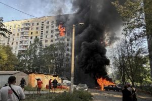 The bombed building where Nika died