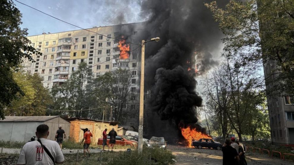 The bombed building where Nika died