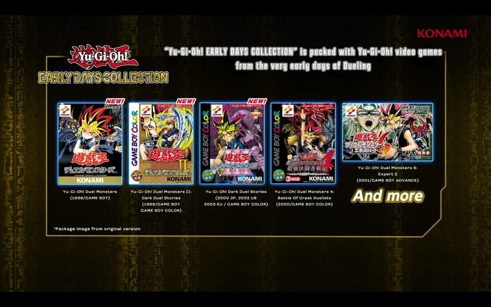 These are the confirmed games for Yu-Gi-Oh! Early Days Collection