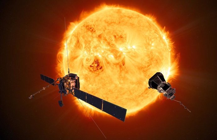 Illustration of the Solar Orbiter and Solar Parker probes