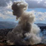 An Israeli bombardment near Marjayoun, Lebanon