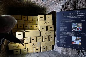 The crystal is stored in the Memory of Humanity archive in Hallstatt, Austria. University of Southampton/PA