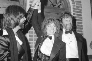 Producer Jon Peters, from left, Barbra Streisand and Kris Kristofferson appear at a preview of the film