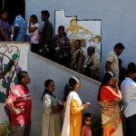 Voters queue outside a polling station to cast their ballot in the 2024 presidential election, in Colombo, Sri Lanka, September 21, 2024.