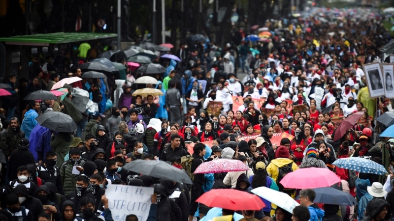 Thousands demand justice 10 years after the disappearance of 43 students in southern Mexico