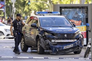 Three women and a baby injured after being run over by a police car in Madrid