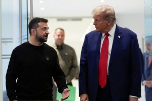 Trump and Zelenskyy meet in New York amid growing doubts about US support for Ukraine