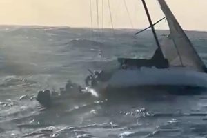 The New South Wales Police released a video of the rescue off the coast of Australia. New South Wales Police