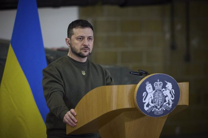 File - File image of Ukrainian President Volodymyr Zelensky