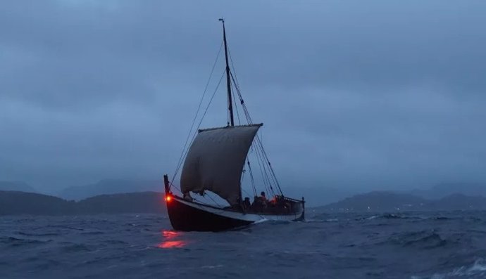 Greer Jarrett undertook voyages with experimental ships to understand Norse seafaring capabilities in Greenland: Sailing at night on one of the largest expeditionary ships probably used by the Norse.