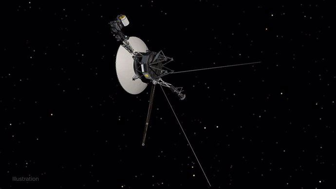 File - NASA's Voyager 1 spacecraft, shown in this illustration, has been exploring our solar system since 1977, along with its twin, Voyager 2.