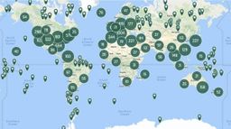 Interactive map with the strangest places in the world