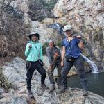 Nadja Drabon, right, with students David Madrigal Trejo and Öykü Mete during fieldwork in South Africa. Credit: Nadja Drabon/Harvard University