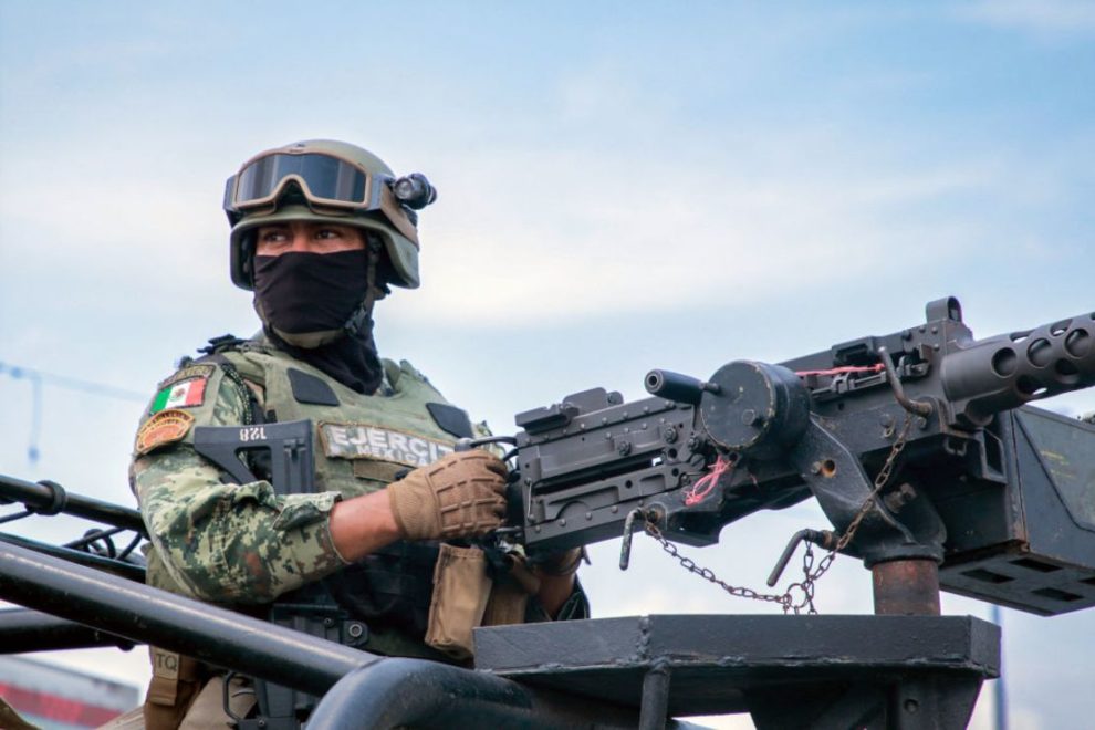 A member of the Mexican Army stands guard in the state of Sinaloa, Mexico, on September 12, 2024. Credit: IVAN MEDINA/AFP via Getty Images