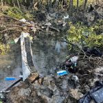 The wreckage of the aircraft is seen at the crash site in Chachoengsao province, Thailand, on August 22, 2024.