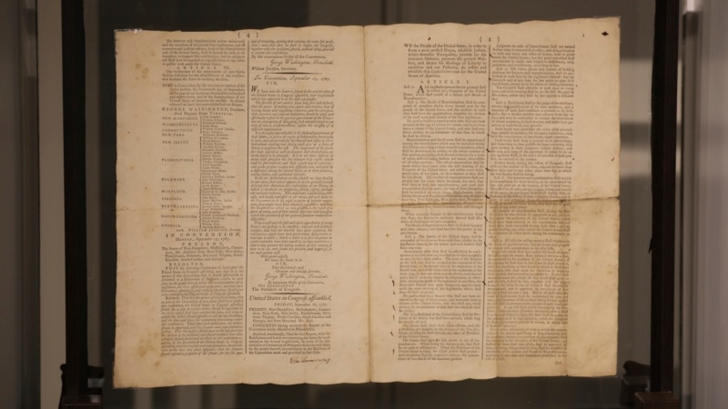 A rare copy of the US Constitution is auctioned for $9 million