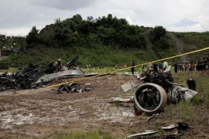 The Saurya Airlines plane caught fire at the airport in Kathmandu, Nepal, on July 24, 2024.