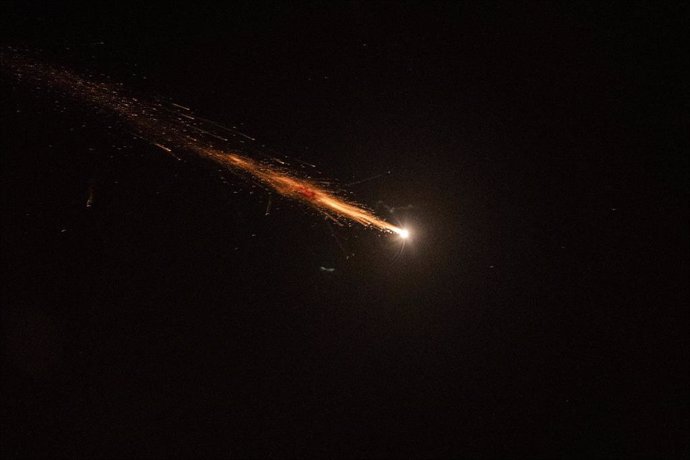 File image of a missile launched by Iran over Tel Aviv, Israel.