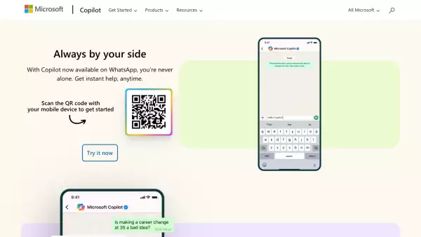 QR code for Copilot on WhatsApp