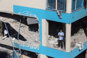 File - Israeli bombing of a UNRWA school in the Gaza Strip